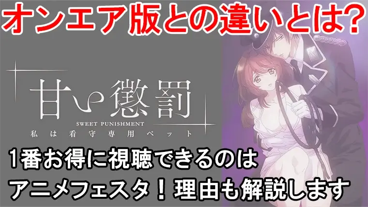 甘い懲罰の規制解除はどこで見れる？プレミアム版とオンエアの違いを表と画像で解説します！