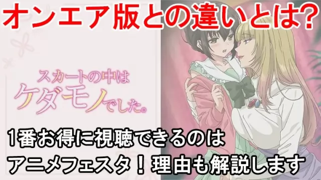 【結論】スカートの中はケダモノでしたの規制解除を1番お得に見る方法はこれ！プレミアムとオンエア版の違いを表でまとめました！